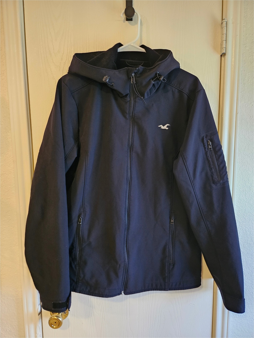 Hollister Soft Shell Black Jacket Mens Size Large